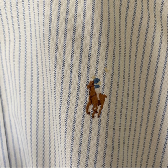 Ralph Lauren White with blue stripes button down S - Picture 3 of 6